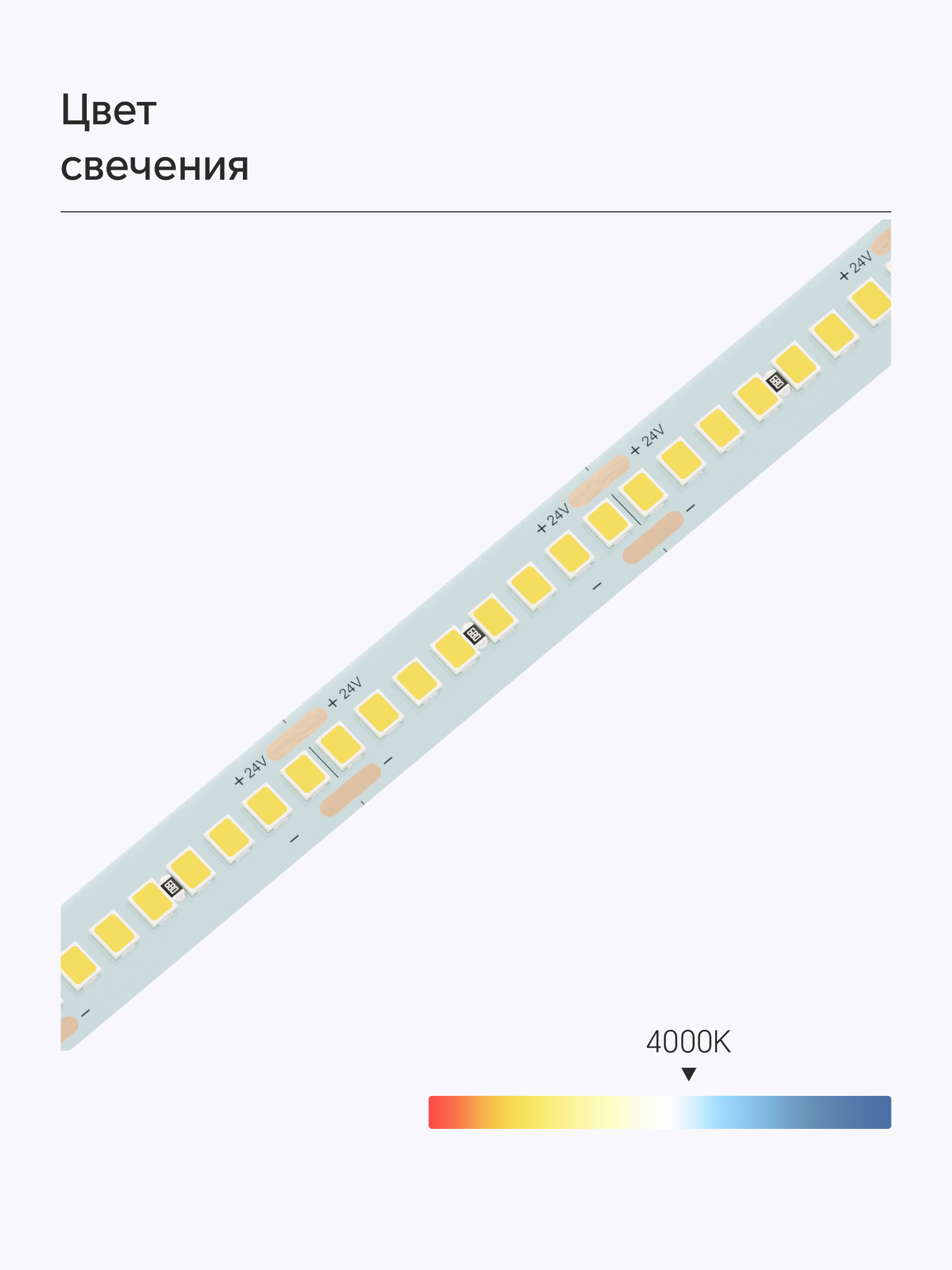 Bezteni SMD лента High-effective 24V 21W 4000K Ra90 240LED 10mm IP20 5m
