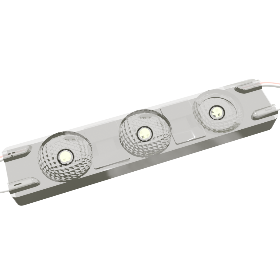 Светодиодный модуль высокоэффективный RoRi 3LED 12В 1.08Вт 160-170Лм 170гр IP65 белый 7500K