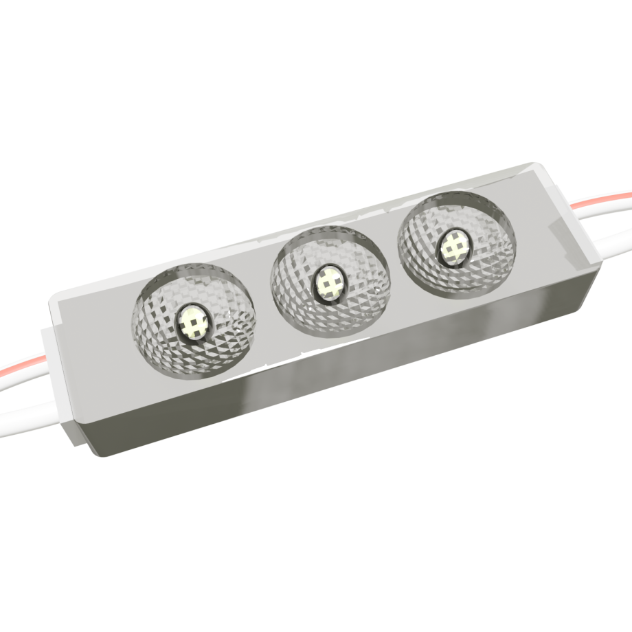 Светодиодный модуль для тонких шрифтов RoRi 3LED 12В 0.72Вт 160гр IP67 зеленый